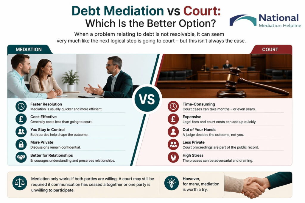 Debt Mediation vs Court: Which Is the Better Option Gloucester